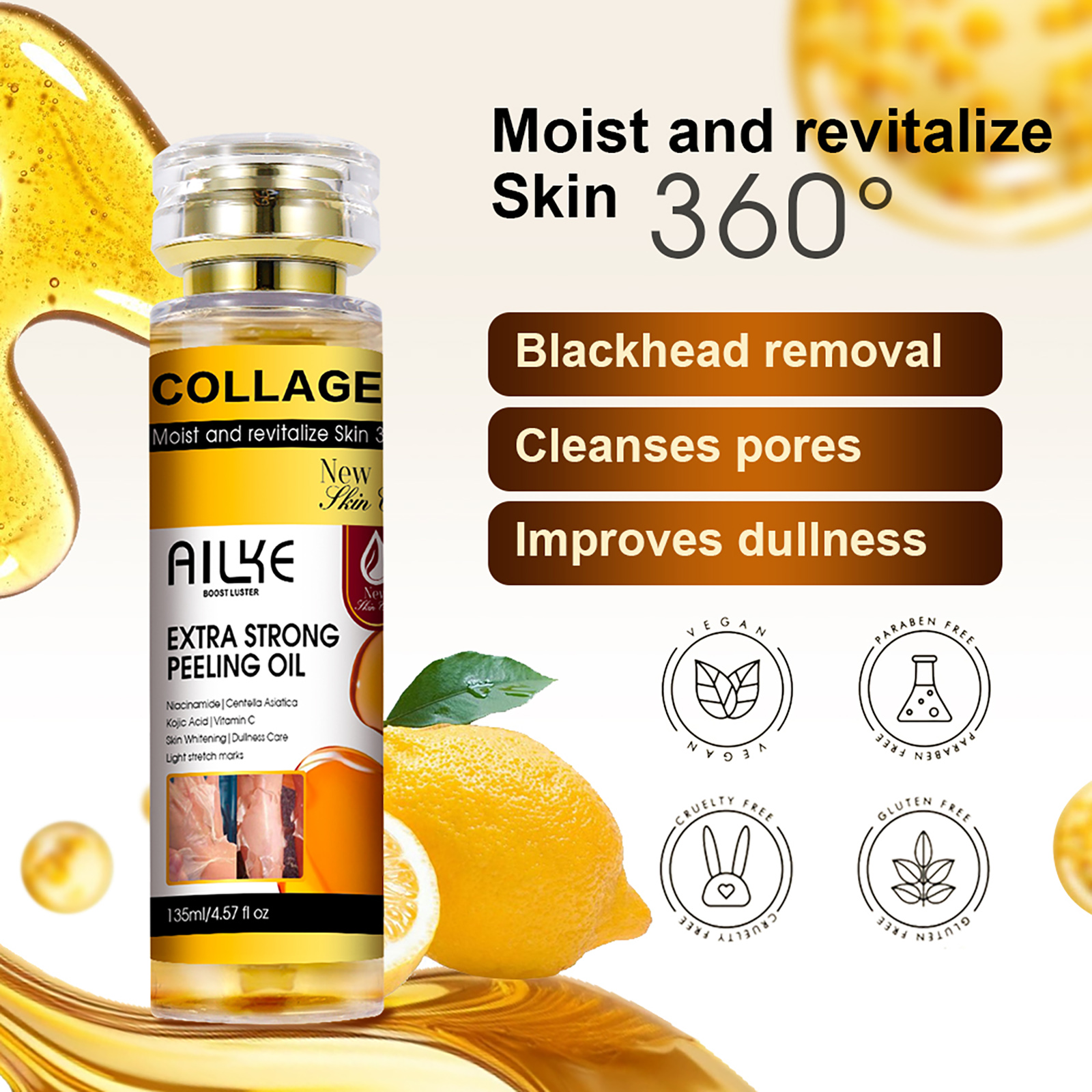 AILKE Collagen Yellow Peeling  – обзор и цена Peptide Neck Cream